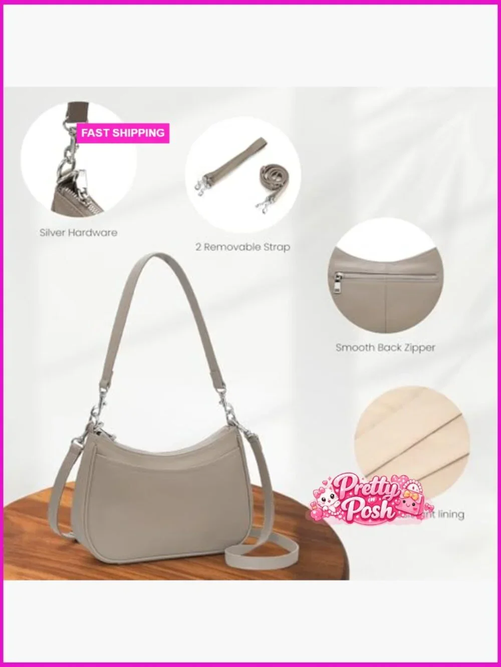 Genuine Leather Crossbody Bag Anti Theft Hobo Purse RFID Blocking